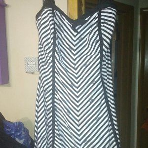 Torrid Barbie Black and white pinstripe dress size 14